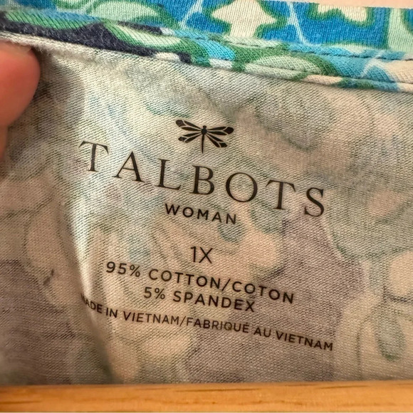 Talbots Crewneck Shirt Floral Women Size  1X - Picture 6 of 7